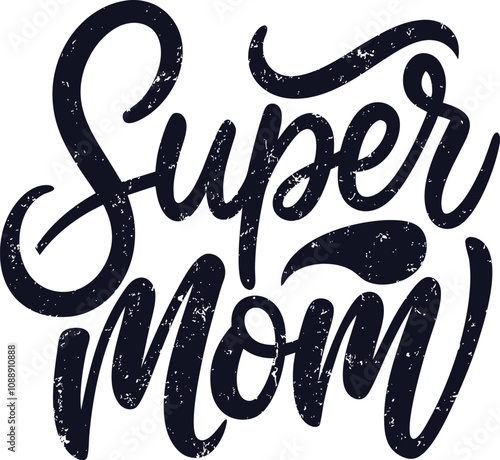 super mom typogarphy tshirt Design print Ready eps file download photo