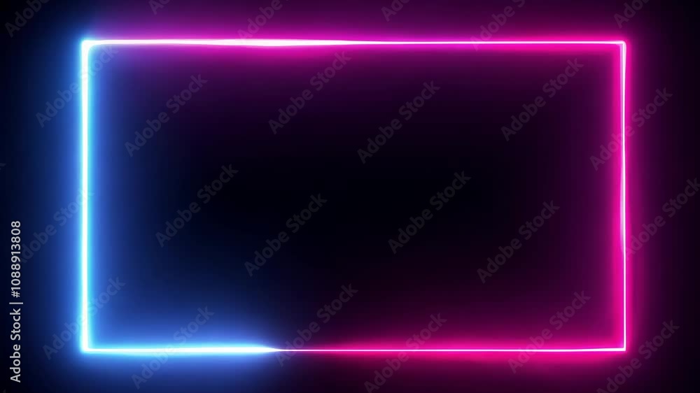 Neon lights glow in a dark space Neon lights glow in a dark space