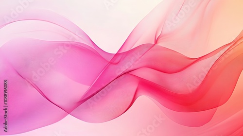 Abstract Pink and Red Wave Pattern - Digital Art Background