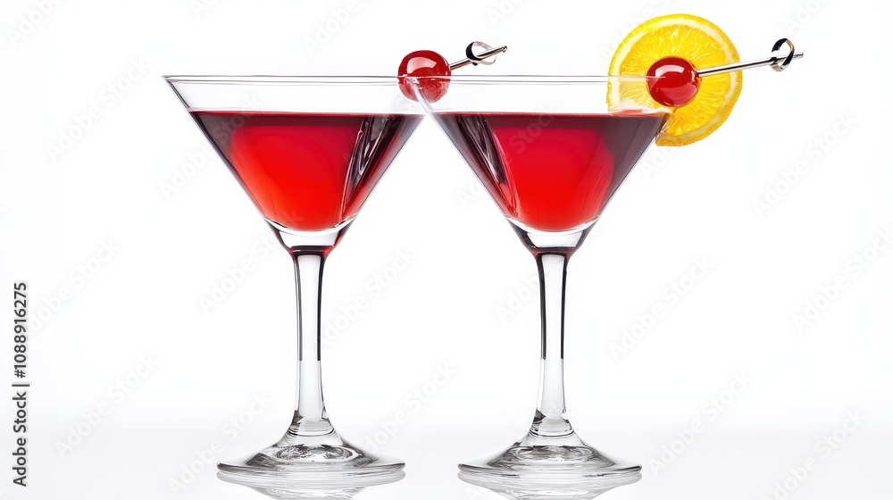 cocktails on a white background cocktails on a white background