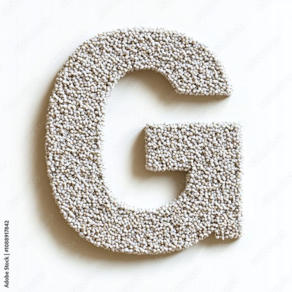 A textured letter A textured letter