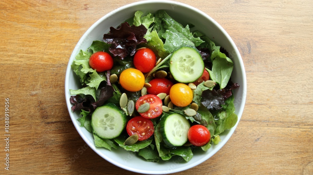 Fresh Garden Salad in a Bowl: A Healthy and Delicious Meal Fresh Garden Salad in a Bowl: A Healthy and Delicious Meal