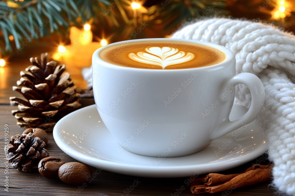 Cozy Winter Morning with a Cup of Coffee Cozy Winter Morning with a Cup of Coffee