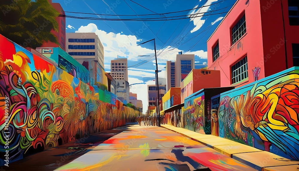 Fototapeta premium Street Art in Johannesburg Celebrating Creativity and Resilience 