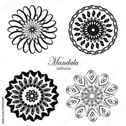 Set of mandala decorative and ornamental design