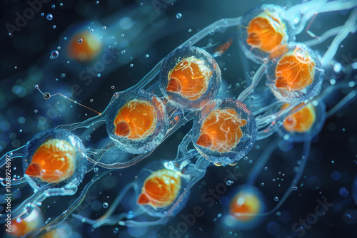 the in-vitro fertilization process under a microscope