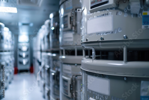 frozen embryo storage tanks in an IVF clinic