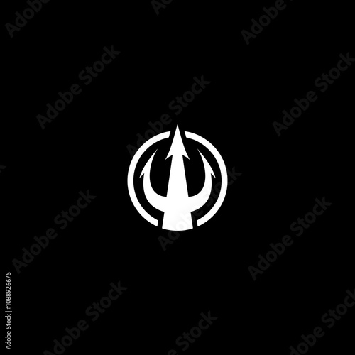 trident logo vector template concept