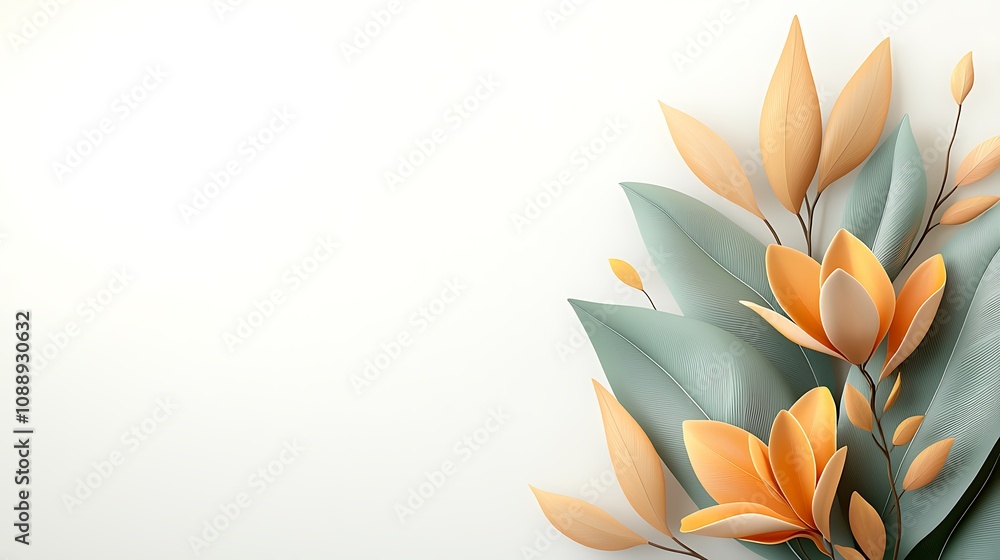 Botanical art display digital design elegant home decor minimalistic style modern aesthetic Botanical art display digital design elegant home decor minimalistic style modern aesthetic