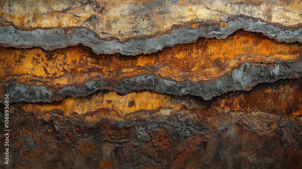 Detailed close-up of rusted metal, showing layers of oxidation and corroded texture, highlighting the beauty of time-worn, industrial materials. Detailed close-up of rusted metal, showing layers of oxidation and corroded texture, highlighting the beauty of time-worn, industrial materials.