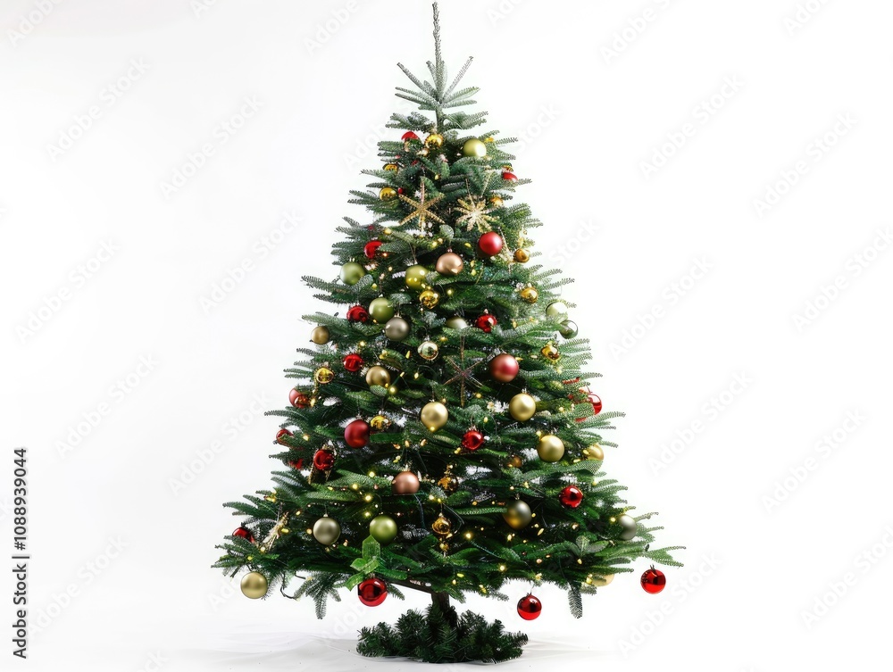 Christmas tree on white background Christmas tree on white background