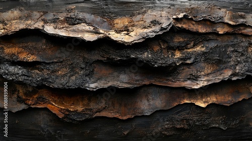 Rusted metal surface with peeling layers and rough textures, showcasing the natural beauty of corrosion in an industrial and aged piece of metal.