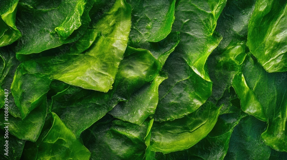 Fototapeta premium Fresh and Juicy Algae Extract, Macro Shot in Focus