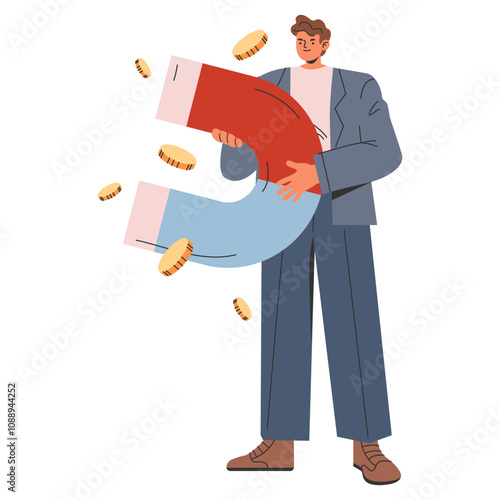 Businessman. Flat Vector Illustration