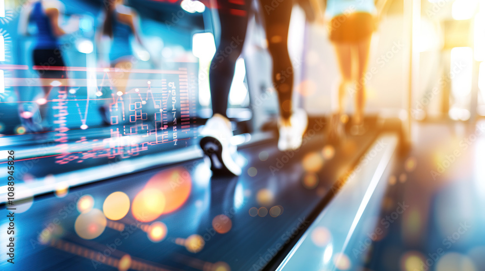Fototapeta premium Metabolic rate graph showing individual's energy expenditure over time, essential for understanding health and fitness trends.
