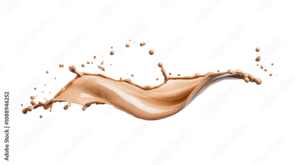 Chocolate splashes in different shapes on transparency background during creative composition Chocolate splashes in different shapes on transparency background during creative composition