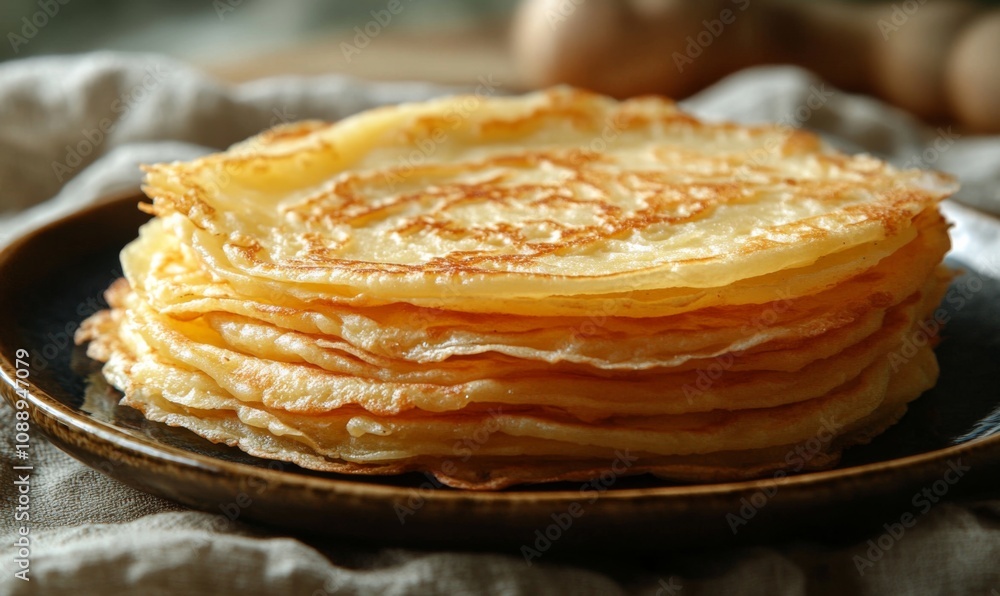 Traditional Polish potato pancakes arranged in a stack on a plate , placki ziemniaczane, placki, polish cuisine Traditional Polish potato pancakes arranged in a stack on a plate , placki ziemniaczane, placki, polish cuisine