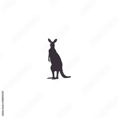 Kangaroo silhouette vector art design photo