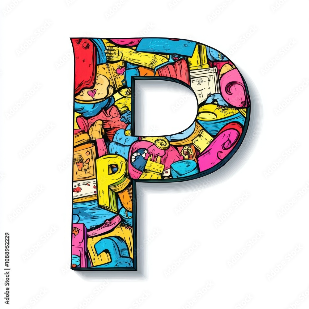 A colorful letter A colorful letter