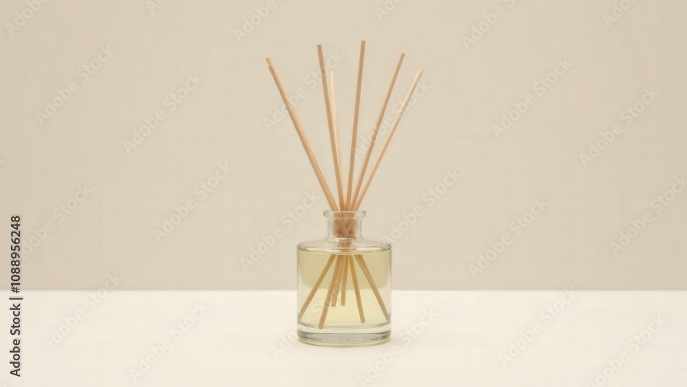 Fototapeta premium A modern aromatherapy diffuser mockup highlighting a sleek design and minimalist setting.