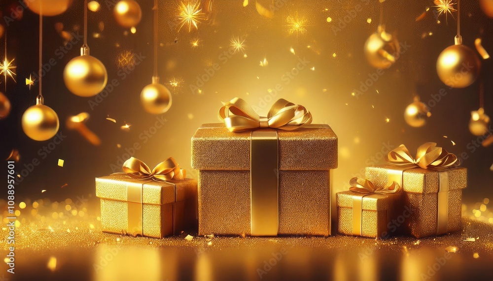 Golden Gift Boxes for Celebration Golden Gift Boxes for Celebration