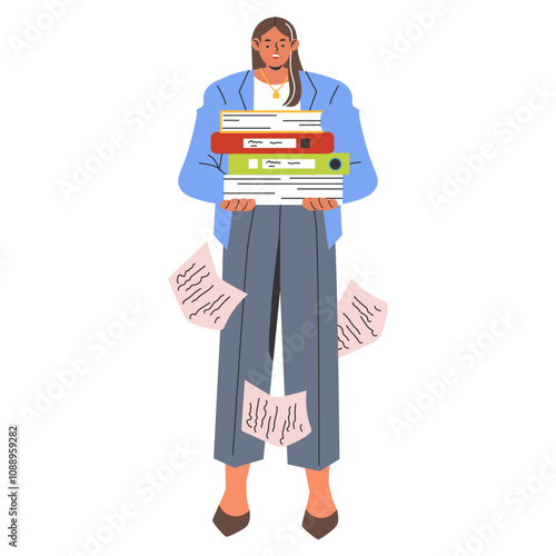 Businesswoman. Flat Vector Illustration