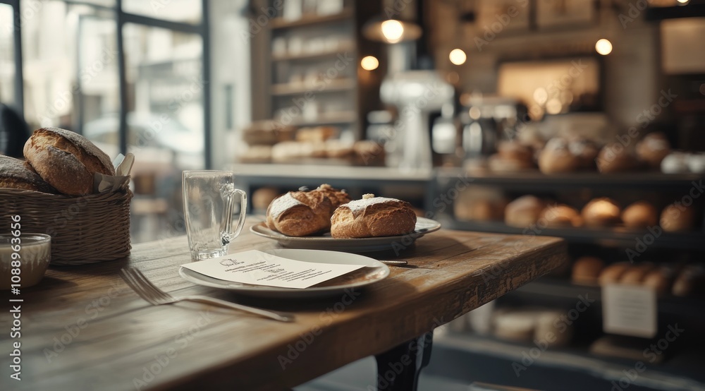A cozy caf? scene featuring pastries and a warm atmosphere. A cozy caf? scene featuring pastries and a warm atmosphere.