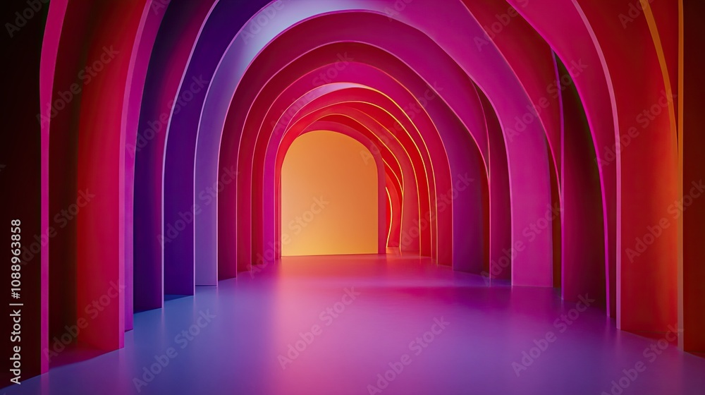 Abstract Colorful Archway Tunnel Pathway Design Abstract Colorful Archway Tunnel Pathway Design