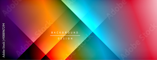 Colorful gradient with lines made of shadow and light. Creative background