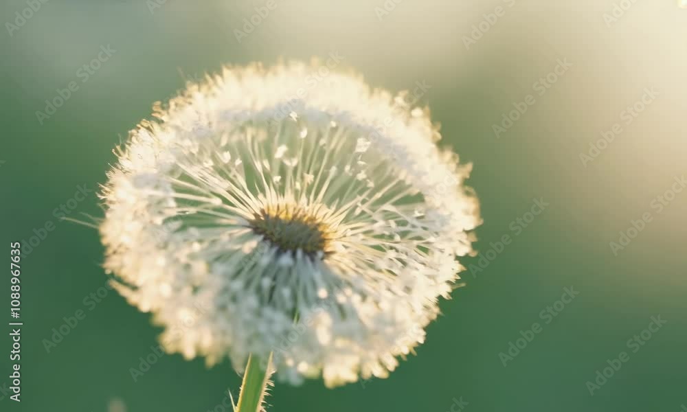 Closeup of dandelion on natural background, artistic nature closeup. Spring summer background Closeup of dandelion on natural background, artistic nature closeup. Spring summer background