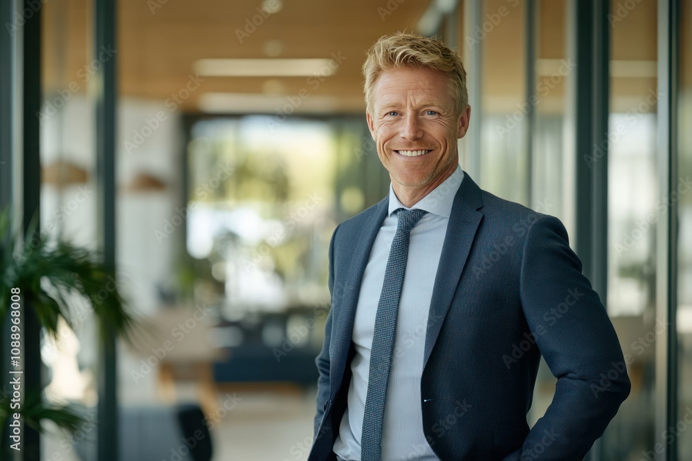Professional Man in Modern Office Environment Professional Man in Modern Office Environment