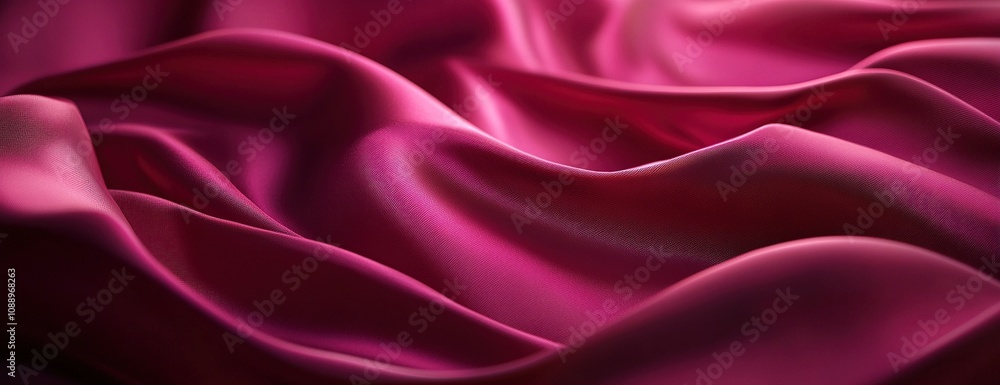 Obraz premium Elegant pink satin fabric with smooth flowing texture.