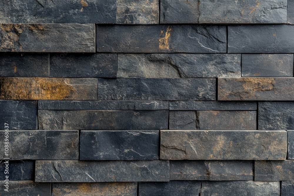 Dark Stone Wall with Textured Design Dark Stone Wall with Textured Design