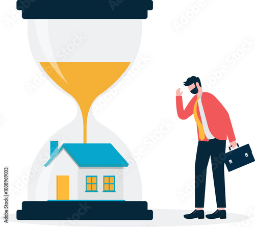 Pay off faster Mortgage Debt. House mortgage calculation, residential budget, insurance or cost and expense,

