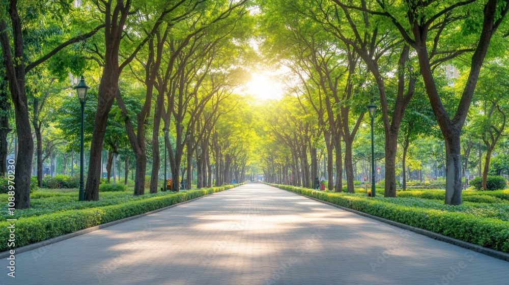 A serene pathway lined with lush trees, inviting peaceful strolls in nature. A serene pathway lined with lush trees, inviting peaceful strolls in nature.