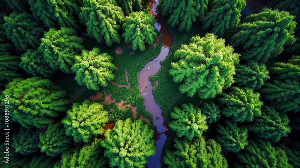 Exploring tranquility aerial view of a serene river in lush green forest nature photography peaceful environment natural beauty Exploring tranquility aerial view of a serene river in lush green forest nature photography peaceful environment natural beauty
