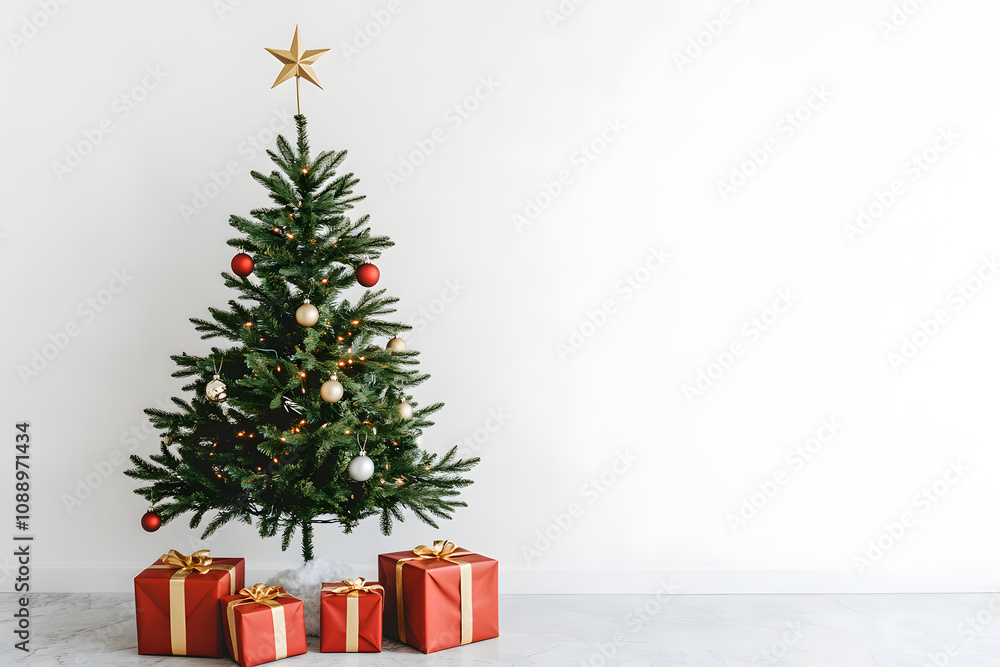 isolated empty christmas background for text and christmas tree background. isolated empty christmas background for text and christmas tree background.