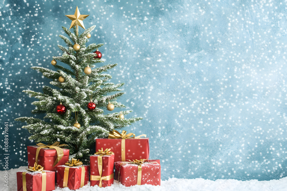 isolated empty christmas background for text and christmas tree background. isolated empty christmas background for text and christmas tree background.