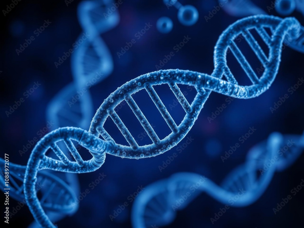 Abstract 3D model of chromosomal structures and DNA helix, microscopic, genome, technology Abstract 3D model of chromosomal structures and DNA helix, microscopic, genome, technology