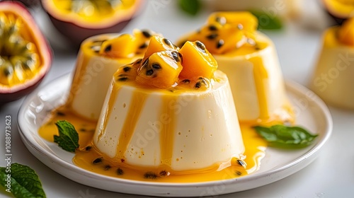 Passion Fruit & Mango Pudding: Creamy Dessert Recipe photo