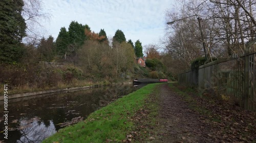 Wallpaper Mural Point of view footage of rural industrial scenics along the Caldon canal waterway near, Froghall. Torontodigital.ca