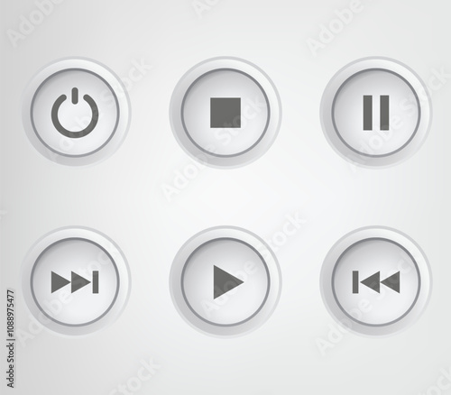 Free Download Display button stainless chrome 3d on gray background - GFXLoad