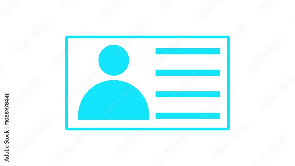 Identification card icon.Id card icon for apps and web sites.ID Card Icon - User With Identity Profile icon illustration Identification card icon.Id card icon for apps and web sites.ID Card Icon - User With Identity Profile icon illustration