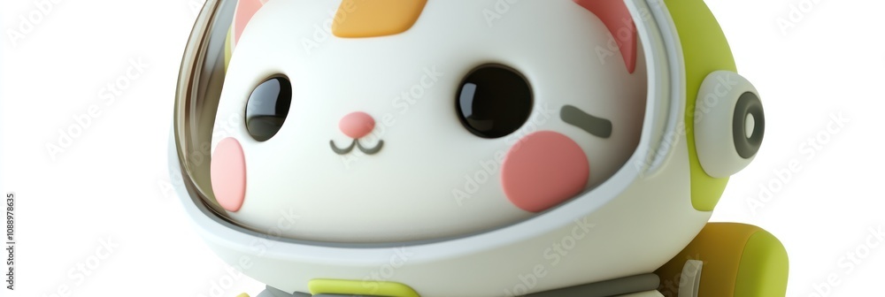 A cute astronaut cat character with a space helmet, designed for playful and imaginative themes. A cute astronaut cat character with a space helmet, designed for playful and imaginative themes.