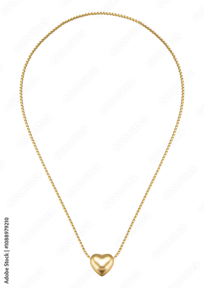 heart shaped pendant neckless on isolated heart shaped pendant neckless on isolated