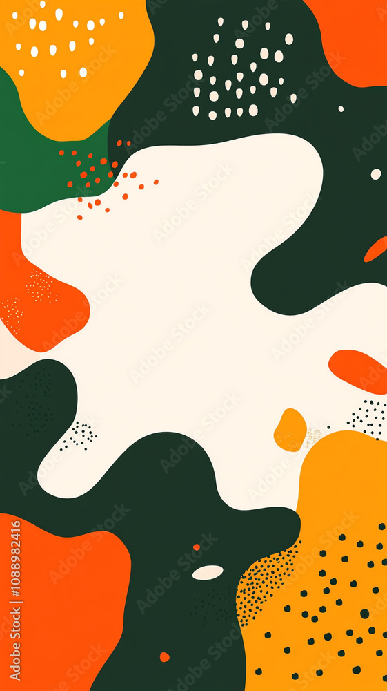 Fototapeta premium Fluid abstract background with waves of color and dynamic shapes