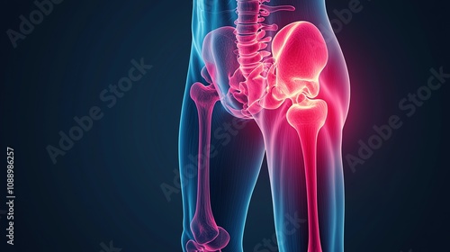 Understanding human anatomy hip joint insights medical science lab graphic visualization educational environment scientific perspective