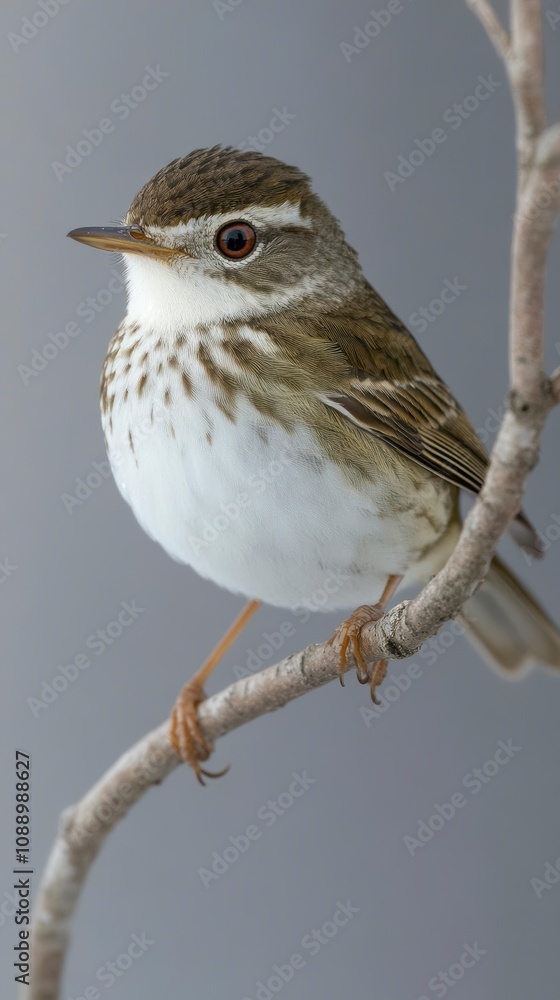 Fototapeta premium Small Bird Perched on a Twig