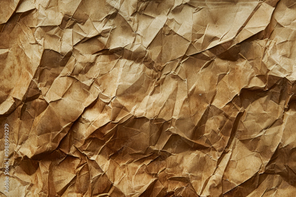 Photo of Crumpled sheet of toned brown paper. Background texture for backdrops or mapping Photo of Crumpled sheet of toned brown paper. Background texture for backdrops or mapping