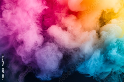 Abstract Smoke: Dreamlike, Psychedelic, Colorful Swirls of Vapor and Color